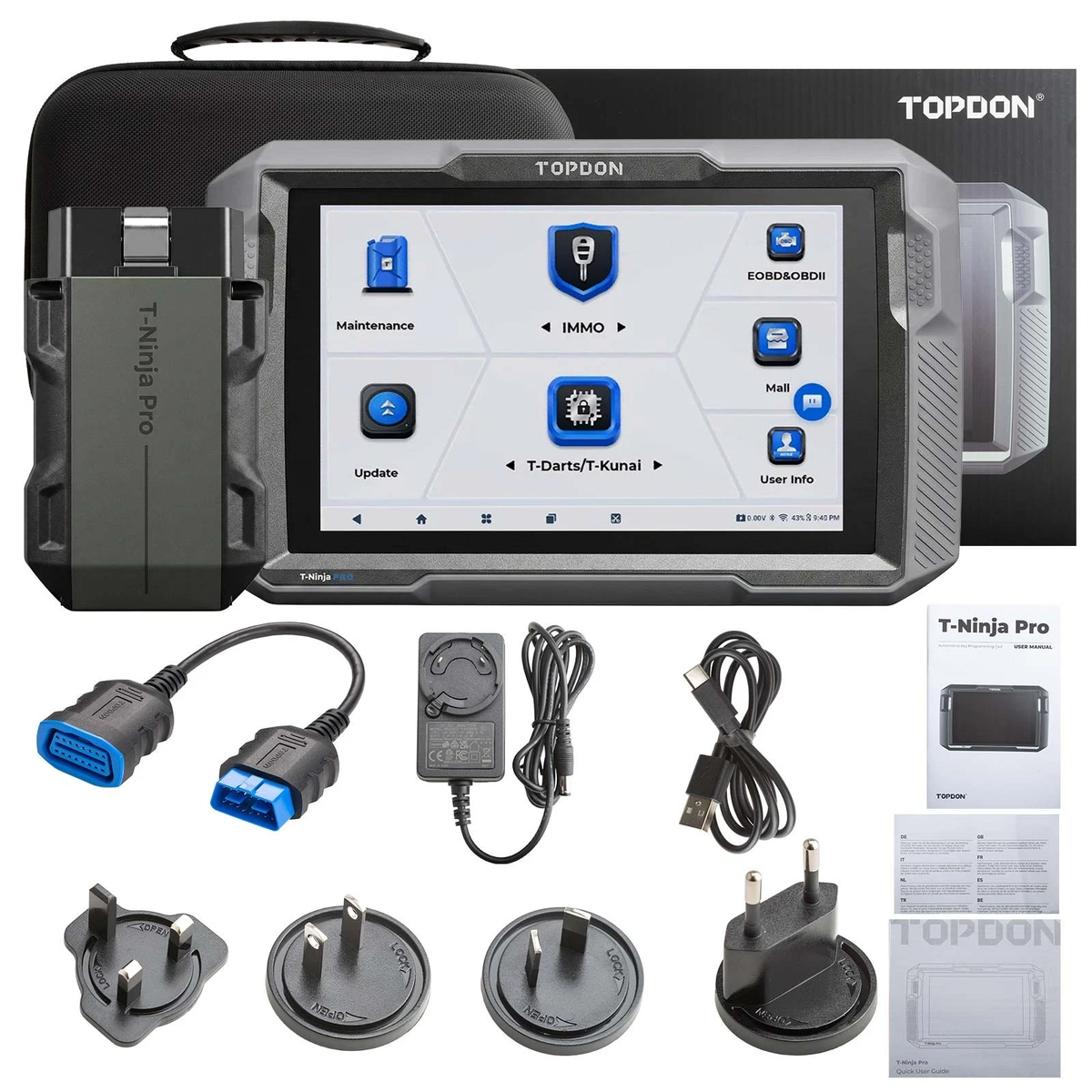 TOPDON T-Ninja Pro IMMO Key Programmer OBD2 Diagnostic Scanner Key Coding Tool