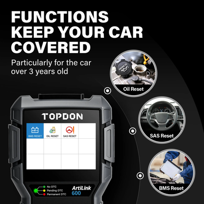 TOPDON ArtiDiag600 (AL600) OBD2 Scanner | ABS, SRS