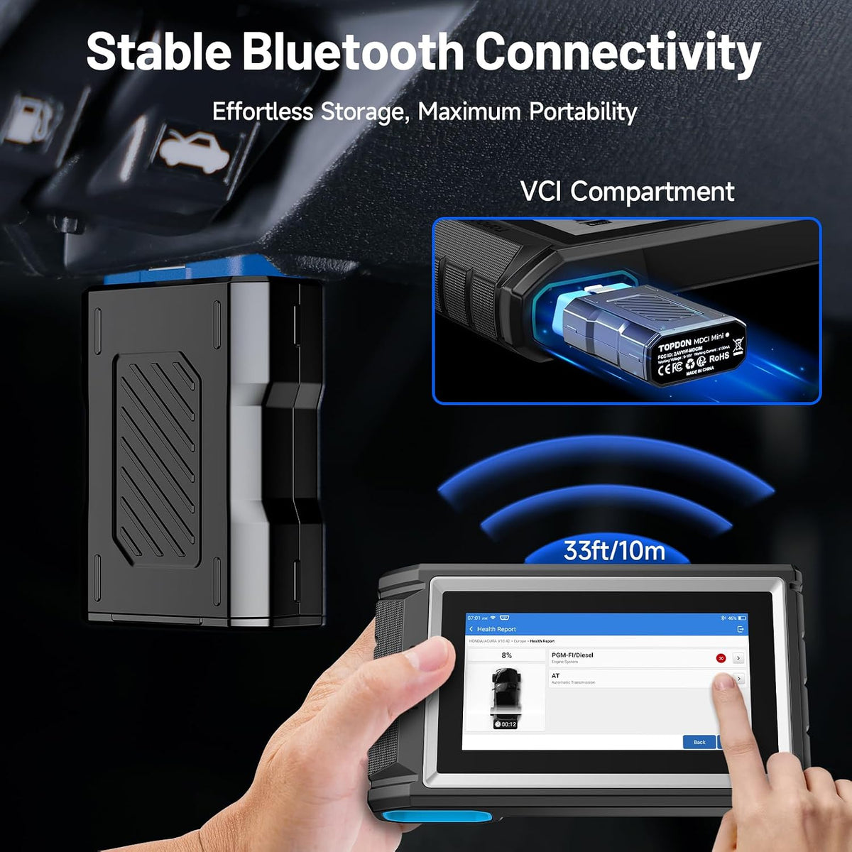 TOPDON AD800BT V2.0 Bidirectional OBD2 Scanner with Lifetime Free Update